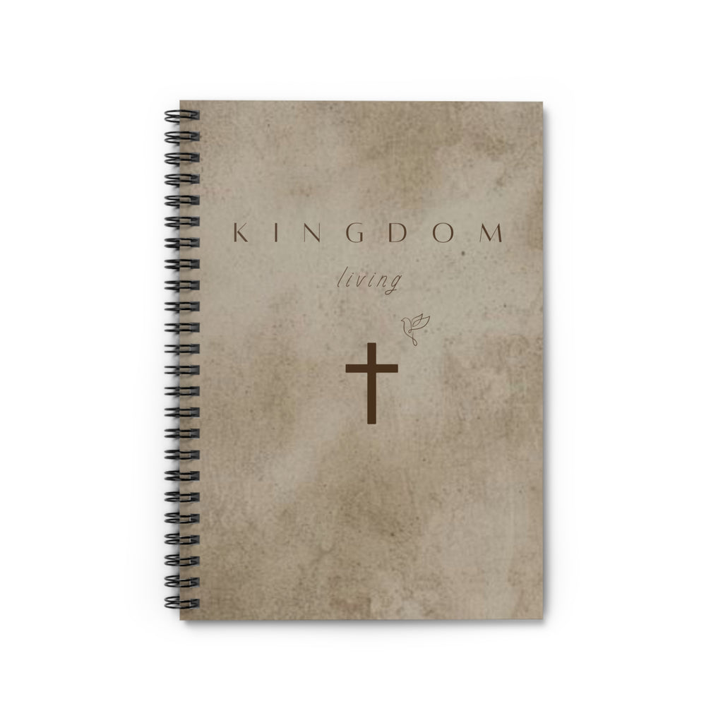 Inspirational Spiral Notebook - "Kingdom Living" - Faith Journal, Bible Notes