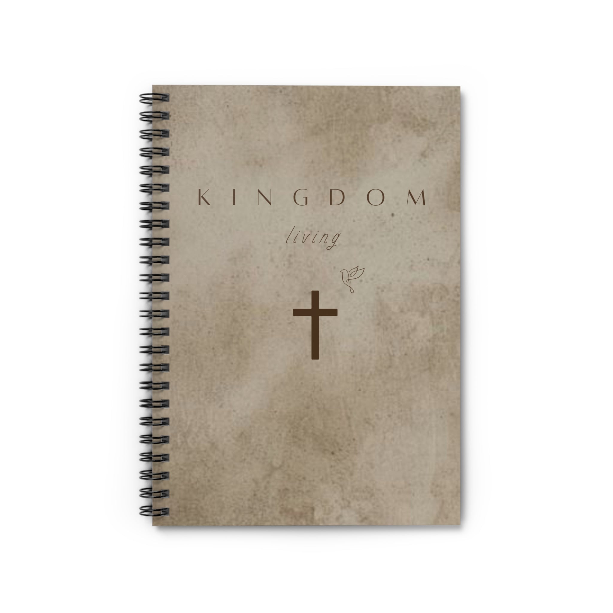 Inspirational Spiral Notebook - "Kingdom Living" - Faith Journal, Bible Notes