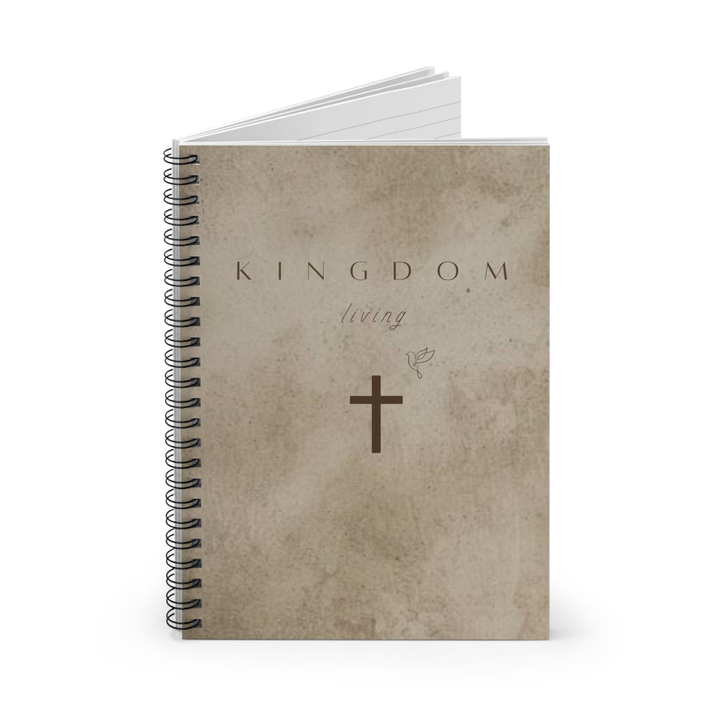 Inspirational Spiral Notebook - "Kingdom Living" - Faith Journal, Bible Notes