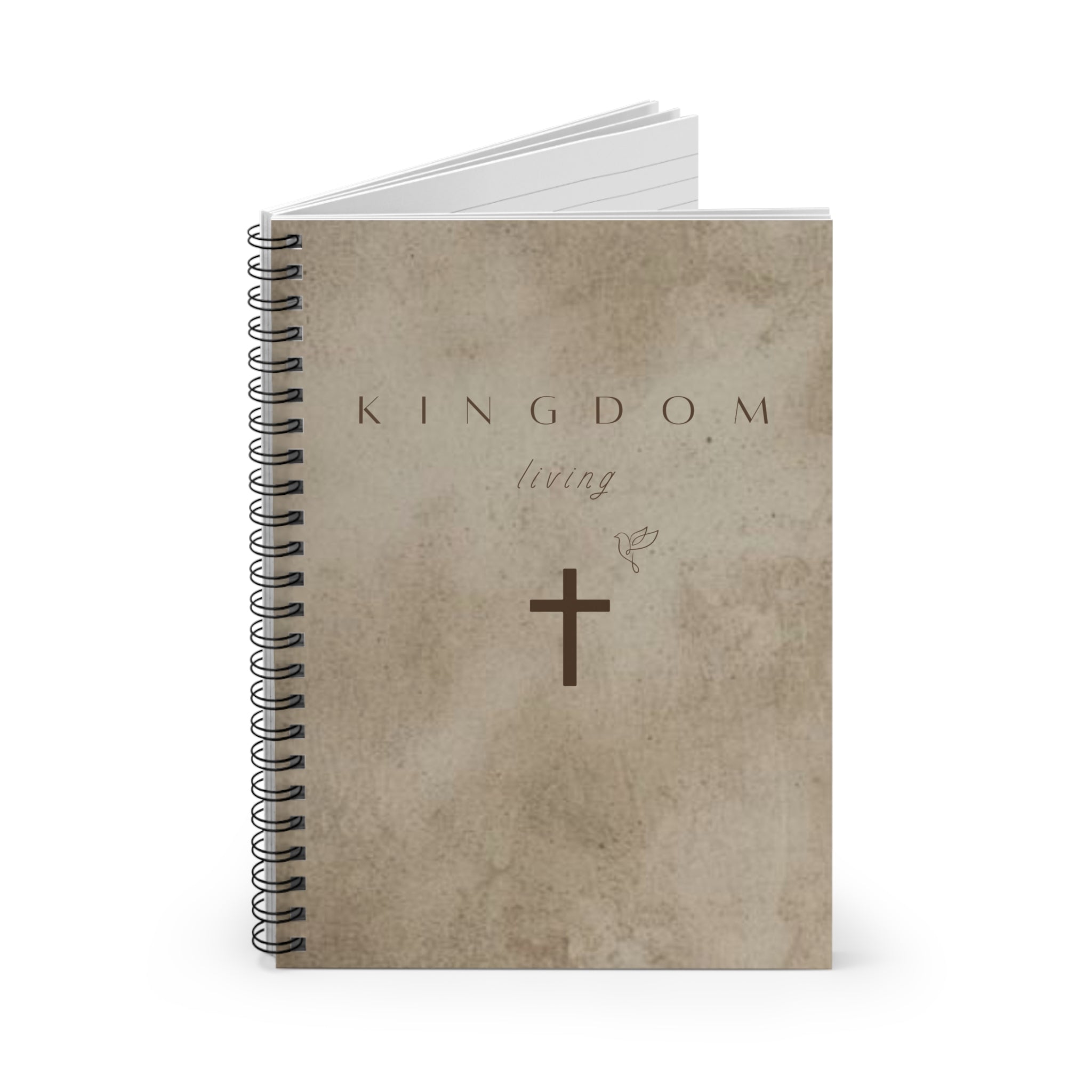 Inspirational Spiral Notebook - "Kingdom Living" - Faith Journal, Bible Notes