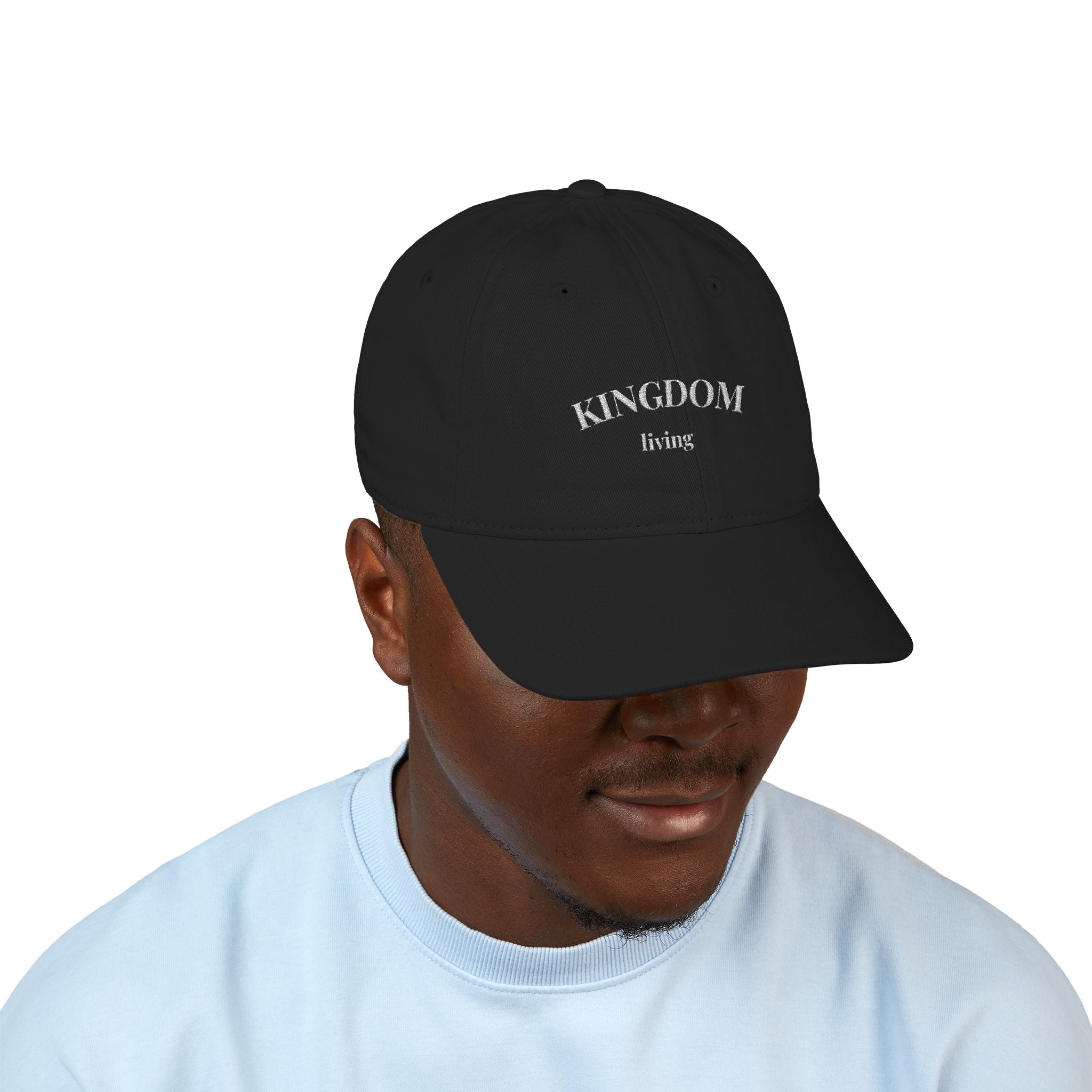 Black Organic Cotton Baseball Cap - Kingdom Living Collection