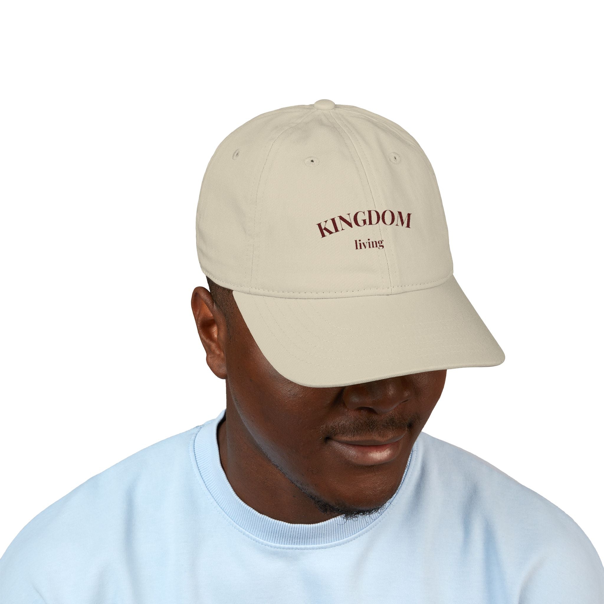 Beige Organic Cotton Baseball Cap - Kingdom Living Collection