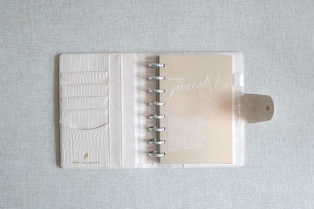 Abide Journal Bundle | Beige Cover & Silver Discs