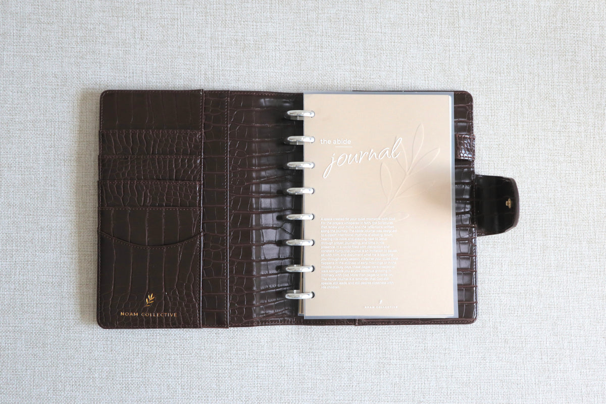 Abide Journal Bundle | Brown Cover & Silver Discs