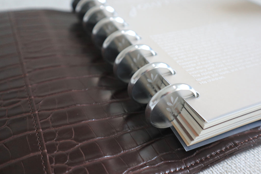 Abide Journal Bundle | Brown Cover & Silver Discs