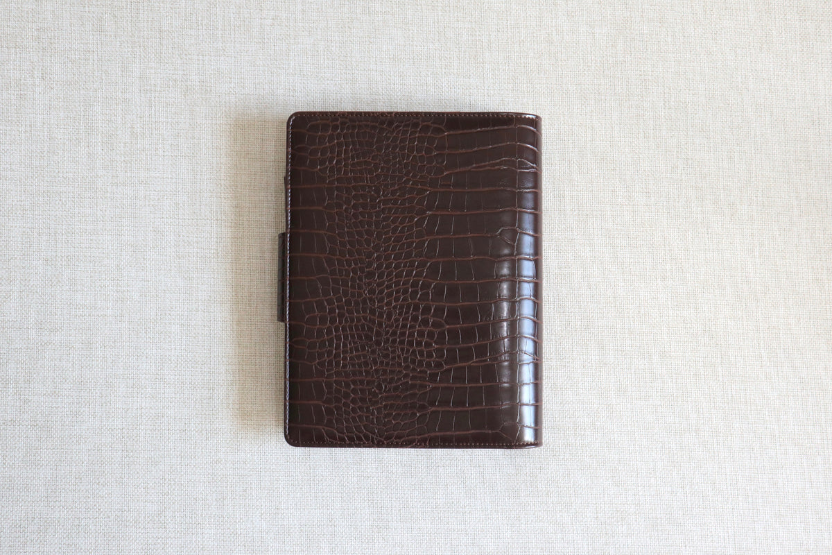 Crocodile Vegan Leather Cover | Brown
