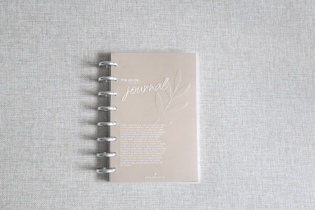 Abide Journal Bundle | Beige Cover & Silver Discs