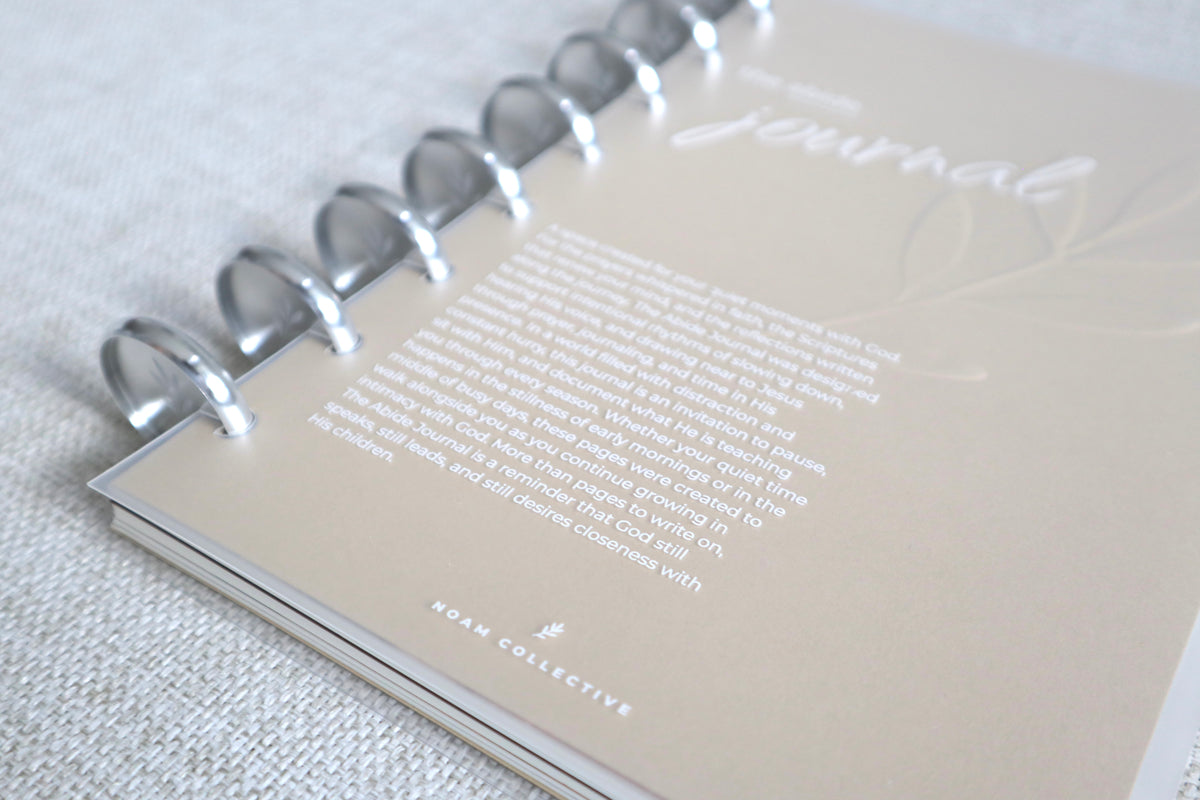 Abide Journal Bundle | Beige Cover & Silver Discs