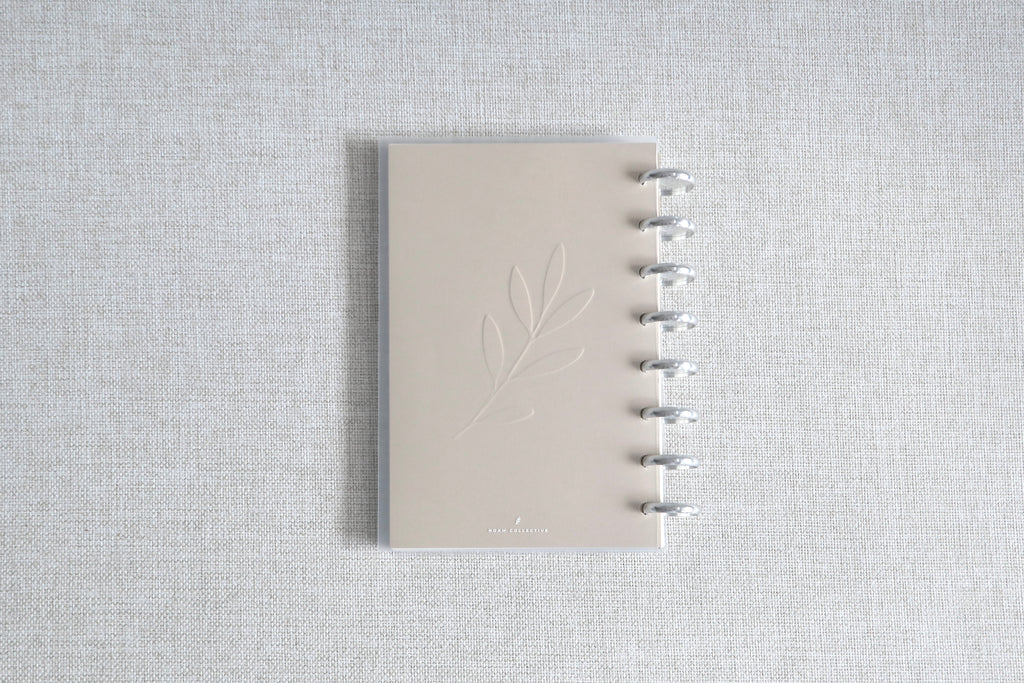 Abide Journal Bundle | Beige Cover & Silver Discs