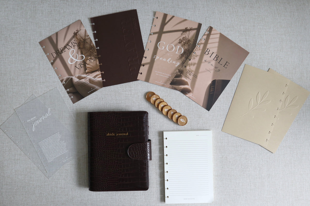 Abide Journal Bundle | Brown Cover & Gold Discs